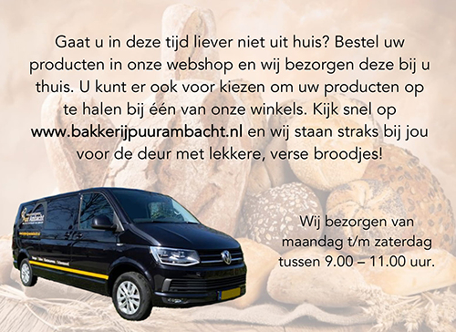 Laat uw brood bezorgen Laat uw brood bezorgen